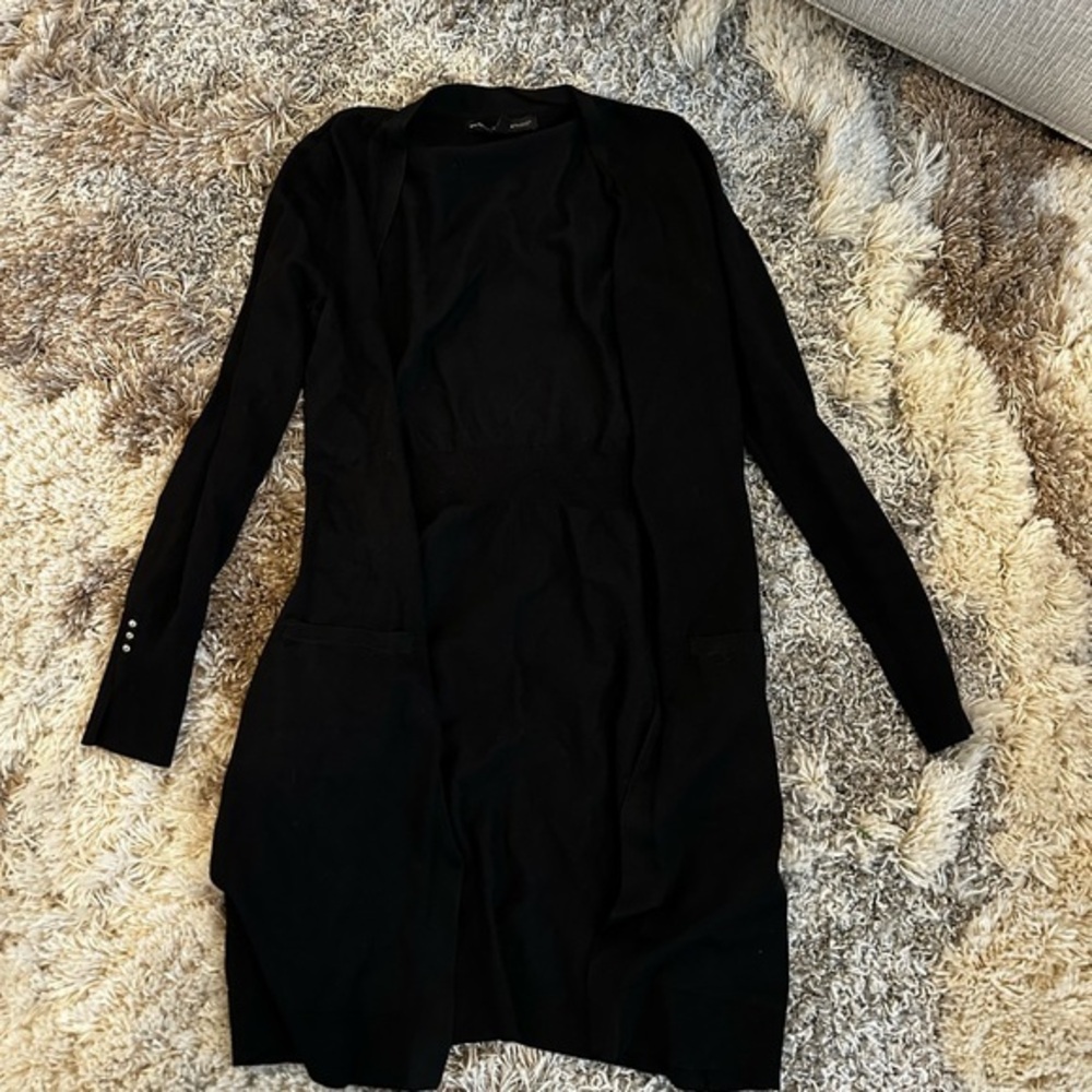 White House Black Market Long Sleeve Black Cardigan